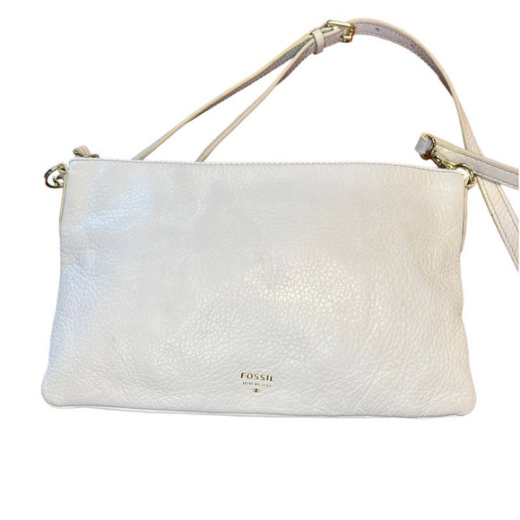 Fossil Bags Fossil Sydney Top Zip Crossbody White Bag Adjustable Strap Poshmark